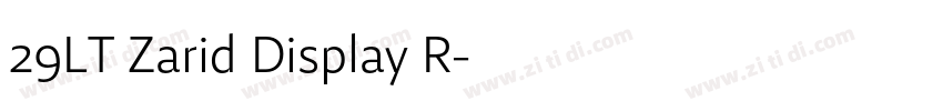 29LT Zarid Display R字体转换 29LT Zarid Display R字体转换